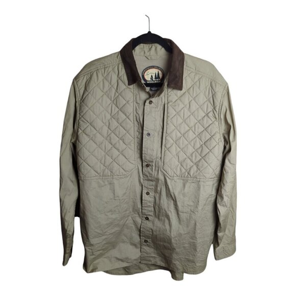 Woolrich Other - WOOLRICH Size L Men's Hunting Shooting Shirt Insulated Pads  Khaki Sportsman